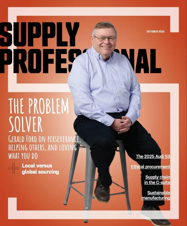 Supply Professional magazine, October 2025 cover: &ldquo;The Problem Solver &mdash; Gerald Ford on perseverance, helping others, and loving what you do.&rdquo;